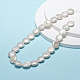 Flat Round Natural Baroque Pearl Keshi Pearl Beads Strands US-PEAR-R015-17-4