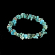 Natural Turquoise Chips Stretch Bracelets US-BJEW-BB16534-F-2