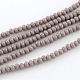 Faceted Solid Color Glass Rondelle Bead Strands US-GLAA-Q044-4mm-09-1