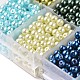 Mixed Pearlized Round Glass Pearl Beads US-HY-D0004-4mm-B-3