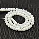 Opaque Solid Color Glass Round Beads Strands US-GLAA-F032-8mm-01-3