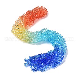 Transparent Painted Glass Beads Strands US-DGLA-A034-T8mm-A13