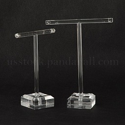 T Bar Organic Glass Earring Display Stand US-X-EDIS-G001-01