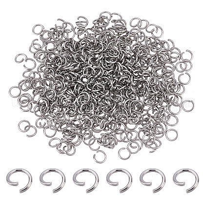 PandaHall Elite 304 Stainless Steel Open Jump Rings US-STAS-PH0002A-06P-1