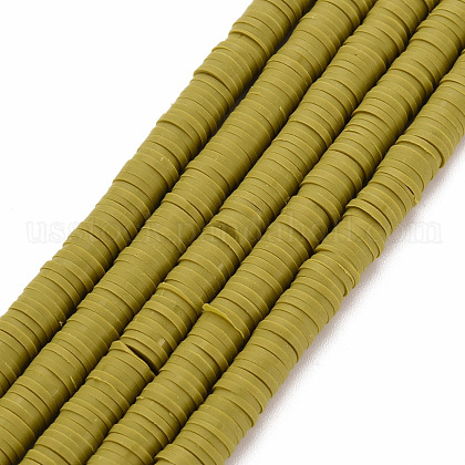 Handmade Polymer Clay Bead Strands US-CLAY-T002-6mm-55-1