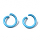 Spray Painted Iron Open Jump Rings US-IFIN-T017-04B-3