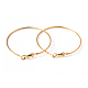 Golden Brass Hoop Earrings US-X-EC108-4NFG-1