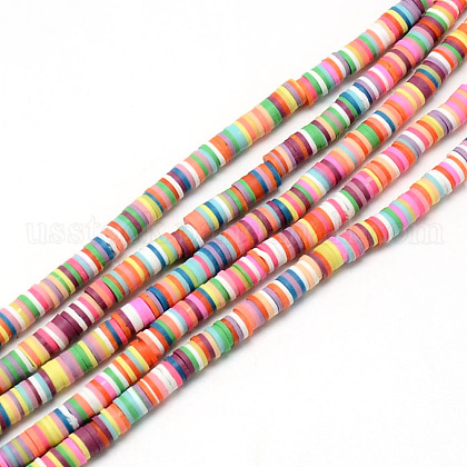 Handmade Polymer Clay Bead Strands US-CLAY-T002-6mm-27-1