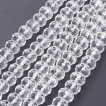 Faceted Rondelle Handmade Glass Beads US-G02YI011-1