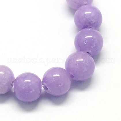 Natural Dyed Yellow Jade Gemstone Bead Strands&nbsp;US-G-R271-6mm-YXS24-2