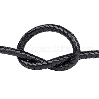 Braided Leather Cord with Core&nbsp;US-WL-F009-B02-8mm-3