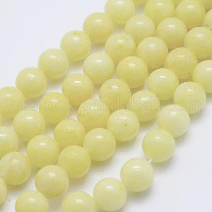 Natural Mashan Jade Round Beads Strands US-G-D263-10mm-XS06-1