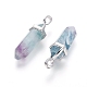 Natural Fluorite Double Terminated Pointed Pendants US-G-F295-05I-2
