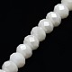 Electroplate Opaque Solid Color Crystal Glass Rondelle Beads Strands US-EGLA-F046A-18AB-2
