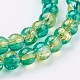 Spray Painted Crackle Glass Beads Strands US-CCG-Q002-6mm-07-3