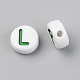 Opaque White Acrylic Beads US-SACR-T338-12-2