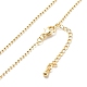 Brass Ball Chains Necklace for Women US-NJEW-P265-13G-1