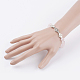 Rose Quartz & Mixed Stone Stretch Bracelets US-BJEW-JB03532-02-3