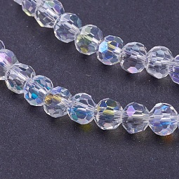 Electroplate Glass Beads Strands US-EGLA-J042-4mm-AB03