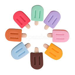 80Pcs 8 Colors Opaque Resin Decoden Cabochons US-CRES-CJ0001-53