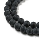 Grade A Natural Black Agate Beads Strands US-G447-2-3