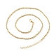 Brass Twist Rope Chains Necklace for Women US-NJEW-P265-15G-3