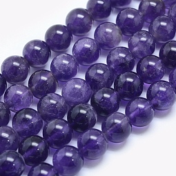 Natural Amethyst Beads Strands US-G-E481-03-12mm