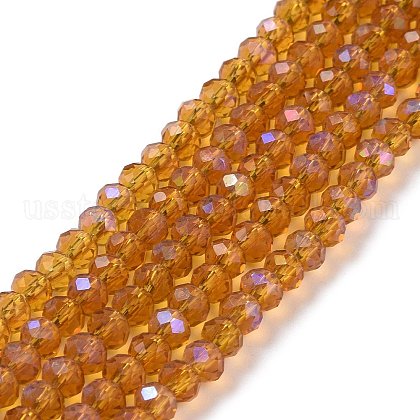 Electroplate Glass Beads Strands US-EGLA-A034-T8mm-L01-1