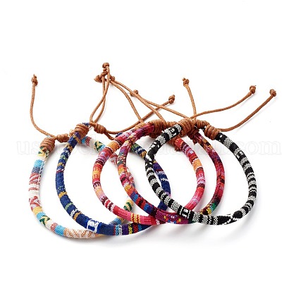 Ethnic Cord Anklet for Girl Women US-AJEW-AN00449-1