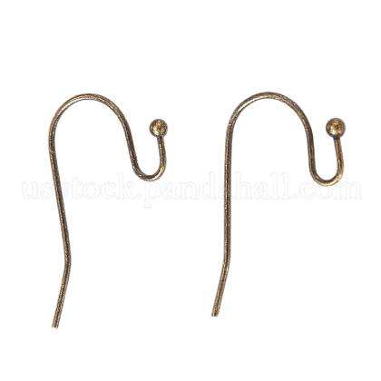 Antique Bronze Brass Hook Ear Wire US-X-J0JQN-NFAB-1