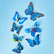 Artificial Plastic Butterfly Decorations US-DJEW-PH0002-01-4