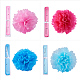BENECREAT Paper Flower Balls US-AJEW-BC0002-02-3