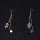 Imitation Turquoise Dangle Earrings US-EJEW-L194-22G-3