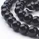 Synthetic Black Stone Beads Strands US-GSR4mmC044-2