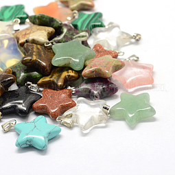 Star Natural & Synthetic Mixed Stone Pendants US-G-Q367-M