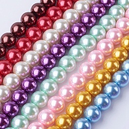 Glass Pearl Beads Strands US-HYC003