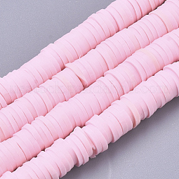 Handmade Polymer Clay Beads Strands US-CLAY-R089-6mm-071