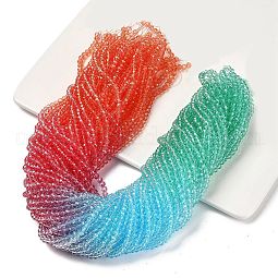 Transparent Painted Glass Beads Strands US-DGLA-A034-T3mm-A11