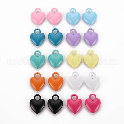 Spray Painted Alloy Charms US-PALLOY-Q433-032-RS-1