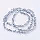 Electroplate Glass Faceted Rondelle Beads Strands US-EGLA-D020-4x3mm-18-2