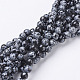 Natural Snowflake Obsidian Beads Strands US-GSR6mmC009-1