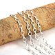 1 Yard Brass Handmade Mother-son Chains size 6x1mm Silver Chain for Jewelry Making US-CHC-PH0001-09S-1