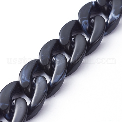 Handmade Acrylic Curb Chains US-AJEW-JB00679-05-1