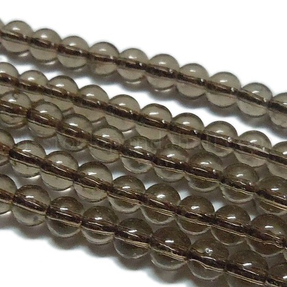 Synthetic Smoky Quartz Beads Strands US-G-C076-8mm-4A-1