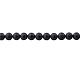 PandaHall Elite Grade A Round Frosted Natural Black Agate Beads Strands US-G-PH0006-04-3