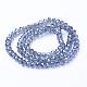 Electroplate Transparent Glass Beads Strands US-EGLA-A034-T10mm-Y04-2