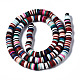 Flat Round Handmade Polymer Clay Bead Spacers&nbsp;US-CLAY-R067-4.0mm-M2-2