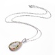 Natural & Synthetic Gemstone Pendant Necklaces US-NJEW-JN02160-2