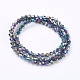 Electroplate Glass Beads Strands US-EGLA-S057-6-2