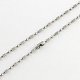 304 Stainless Steel Ball Chain Necklace Making US-NJEW-R225-03-2